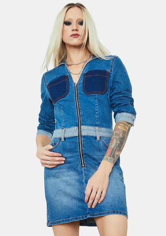 New Reputation Denim Shirt Dress
