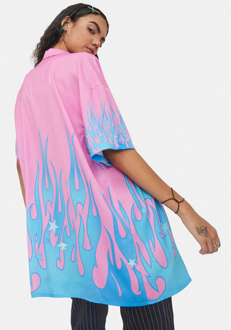 Halfpipe Hottie Button Up Shirt