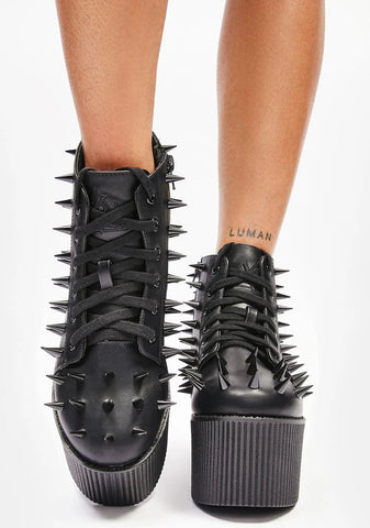 Blackout Kaos Lo Spike Platform Sneakers