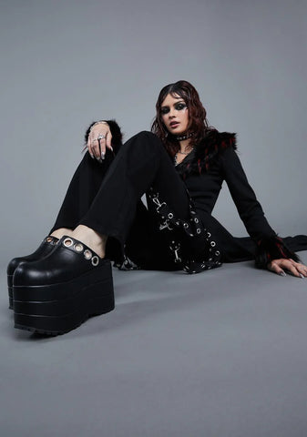 Grim Factor Platform Clogs