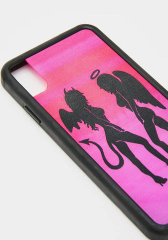 Pink Devil Angel iPhone Case