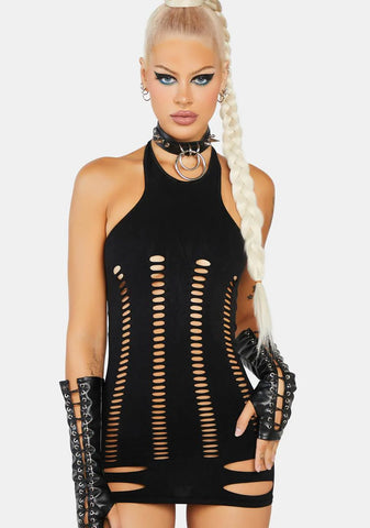 Dropping Jaws Halter Mini Dress