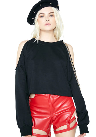 Death Stare Cut-Out Chain Sweater