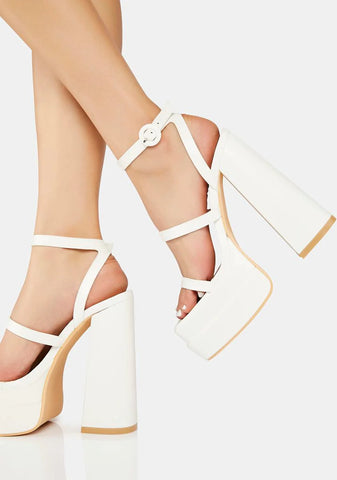 Vanilla Maybe Never Platform Heels