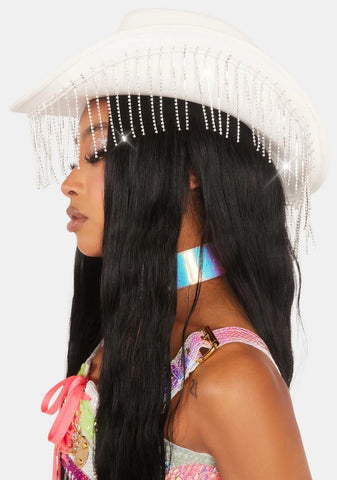 Icy Freestyle Rhinestone Fringe Cowboy Hat