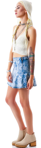 Mellow Out Crochet Crop Top - Black