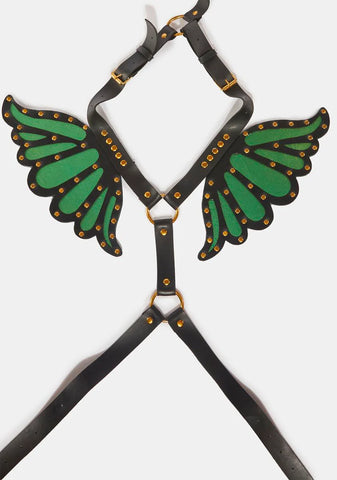 Green Butterfly Wings Harness