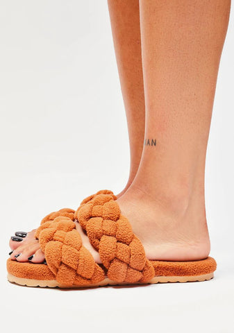 Camel So Unbothered Slide Sandals