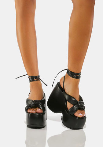 Black Vally Platform Sandals