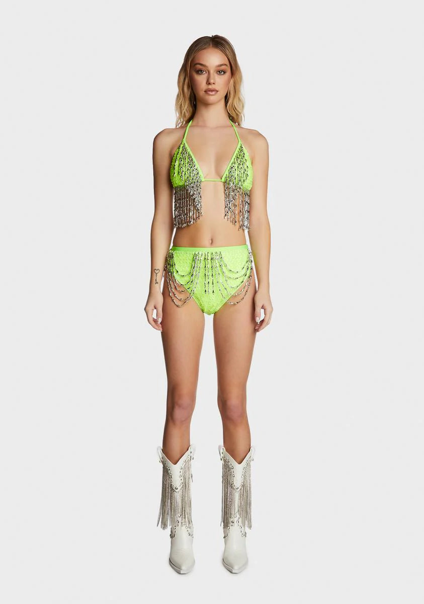 Green Mandy Sequin Set