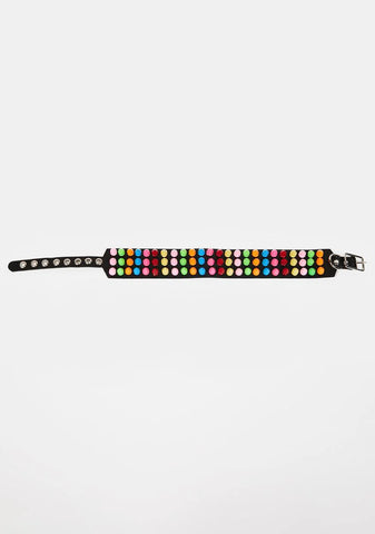 Bright Bby Spiked Collar