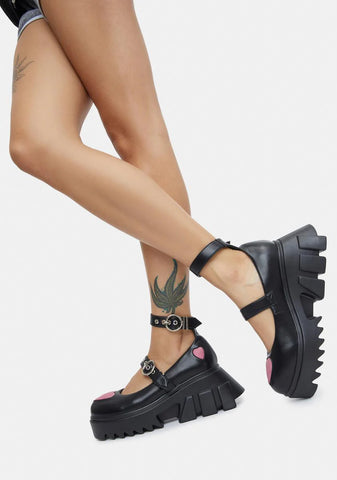Stubborn Love Platform Mary Janes