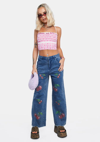 Hot Slot Wide Leg Jeans