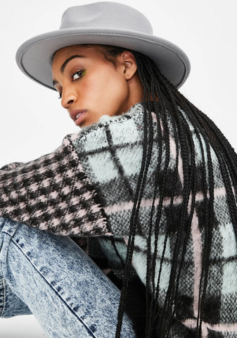 Periwinkle Chief Baddie Felt Hat