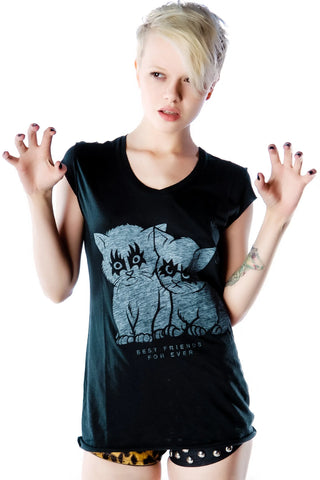 Best Friends For Ever Tee - Black