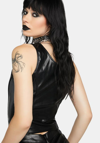 Winona Vegan Leather Goth Corset