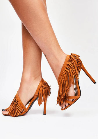 Camel Fairbanks Fringe Heels