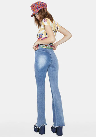 Cloud Illusions Flare Jeans