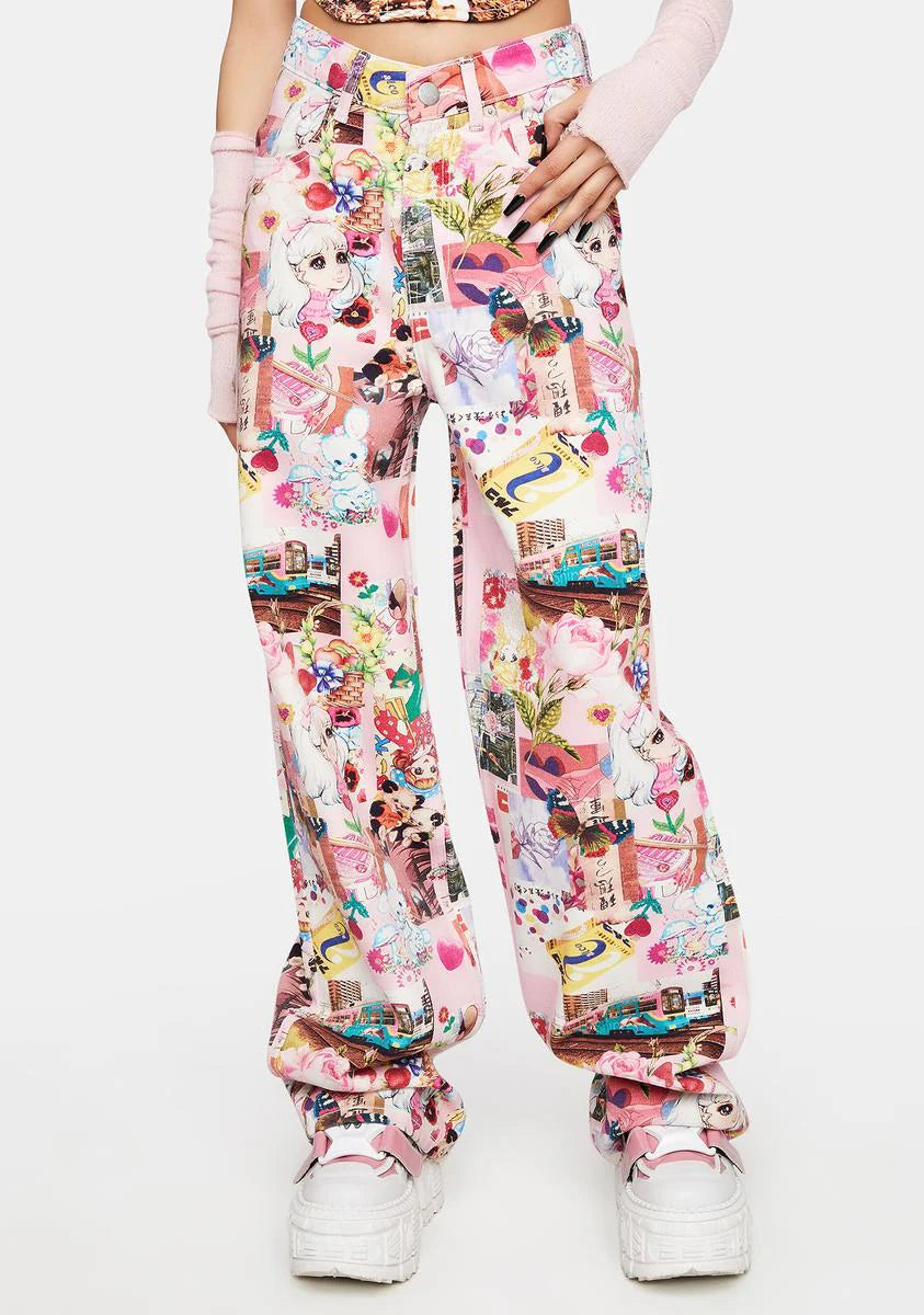 Kawaii Collage Jeans