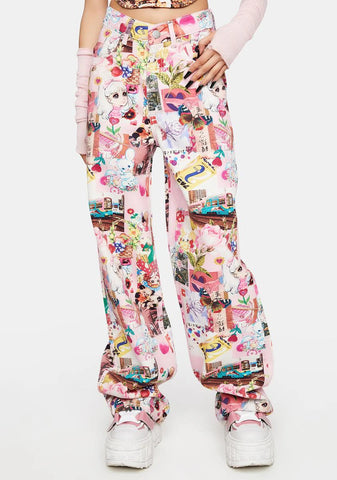 Kawaii Collage Jeans