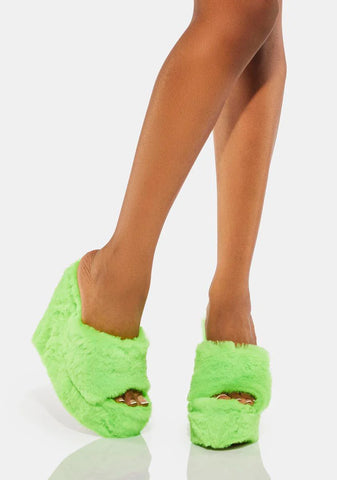 Green Sloane Wedge Heels