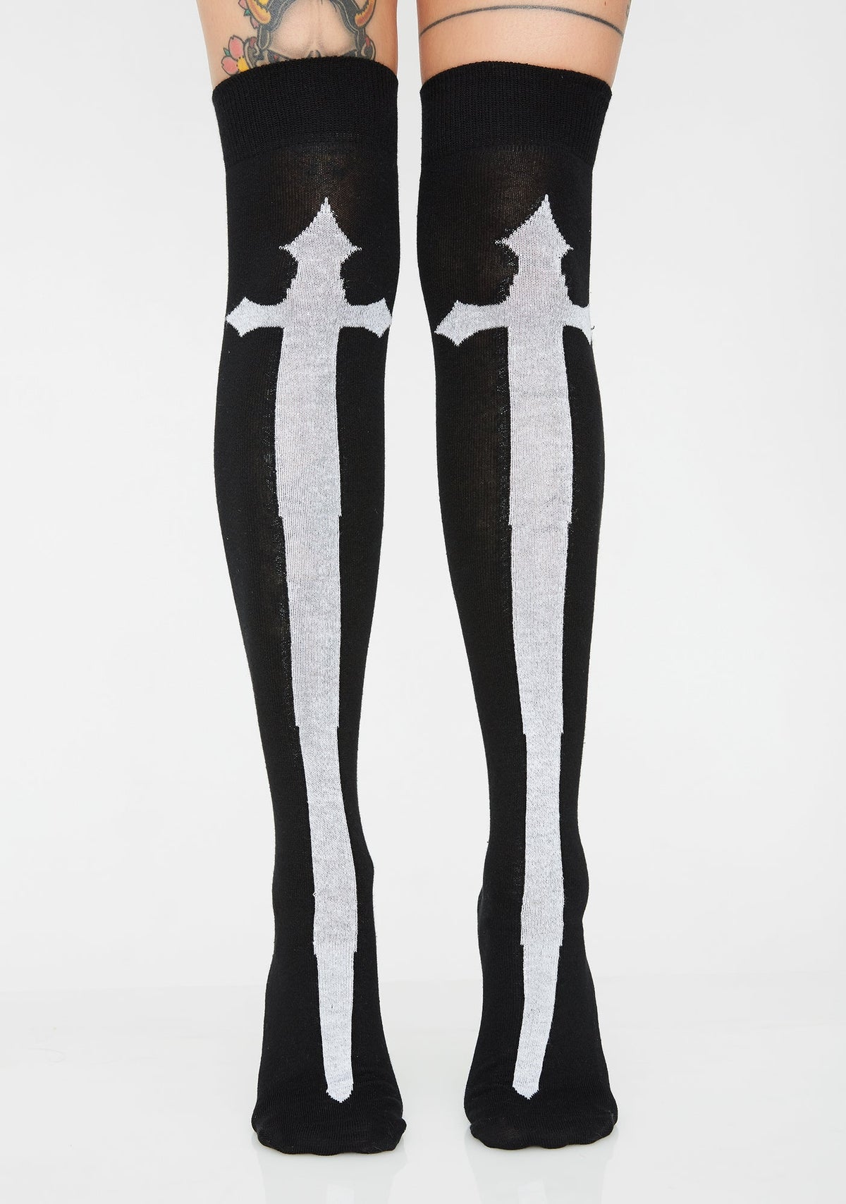 Sinister Confessions Cross Socks