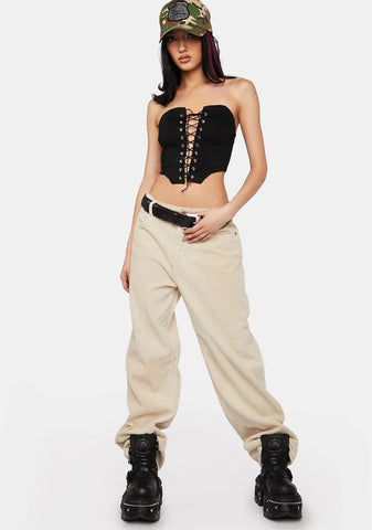 You're A Jean-ius Denim Corset Top