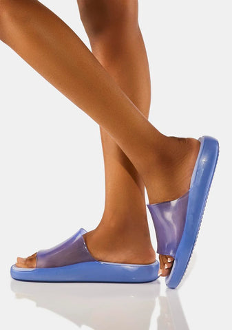 Blue Cloud Slide Sandals