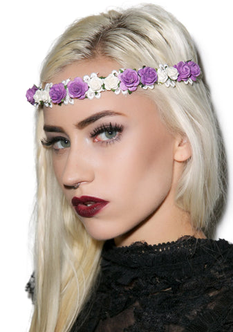 Wildwood Floral Headband - Black