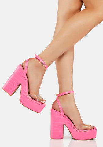Pink Hadley Platform Heels
