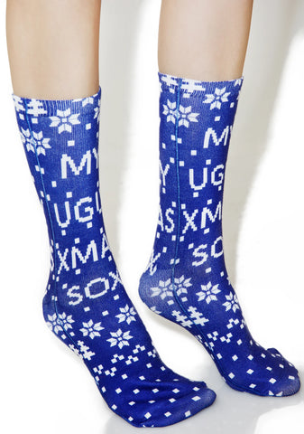 Ugly Xmas Sox Crew Socks