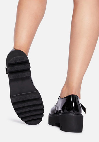 Slick Beauty Blossom Patent Mary Janes