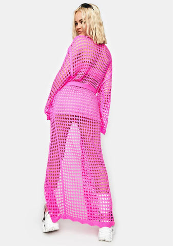 Sweet After Party Access Crochet Cardigan