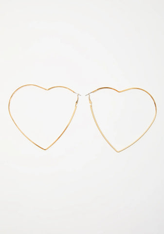 Big Hearted Hoop Earrings