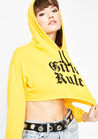 Runnin' The World Cropped Hoodie