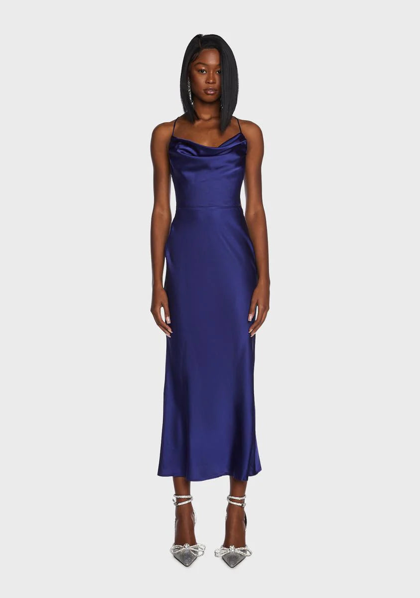 Navy Like A Glove Midi Dress