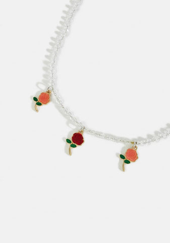 Rose Delight Charm Necklace