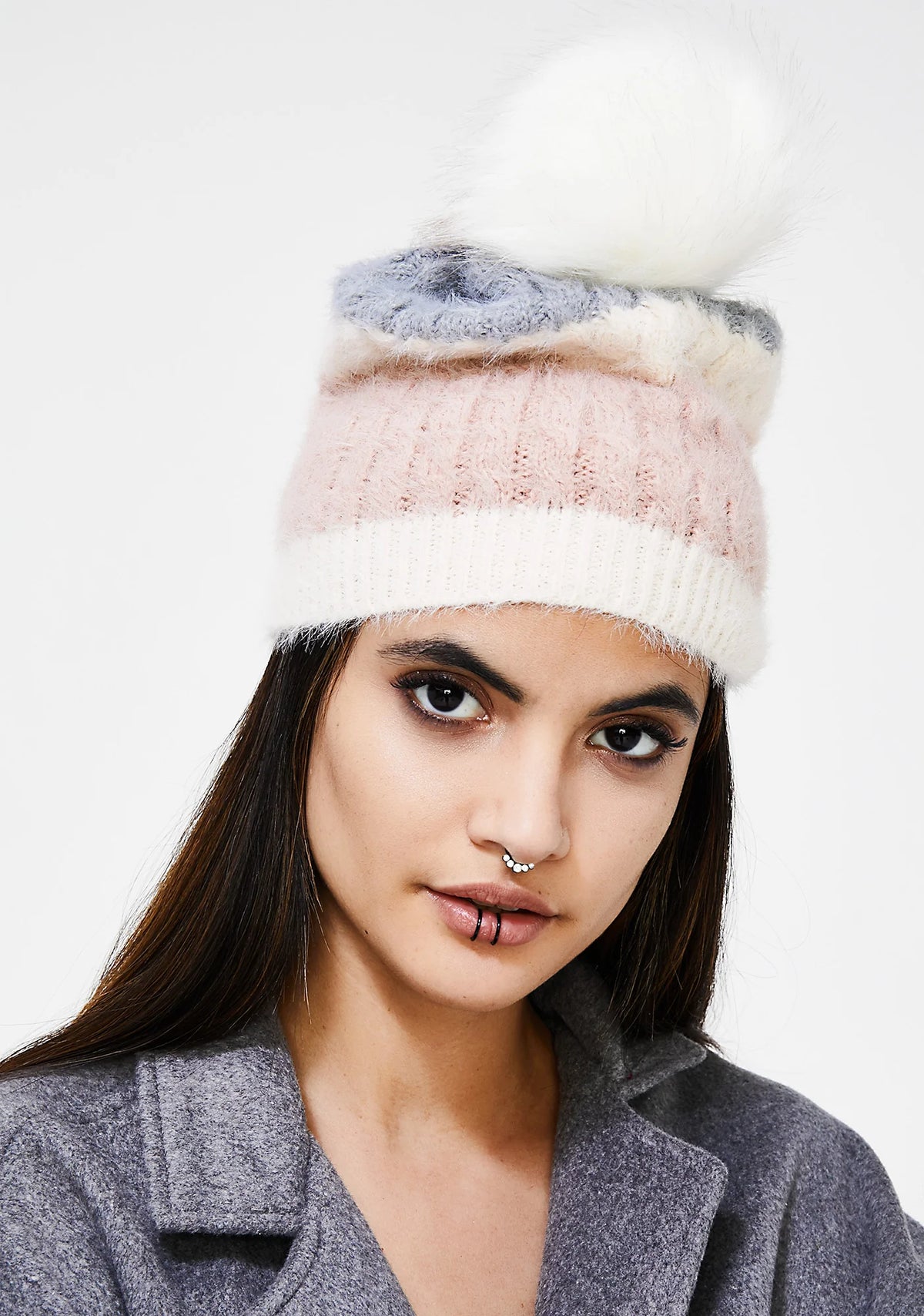 Snow Bunny Pom Beanie