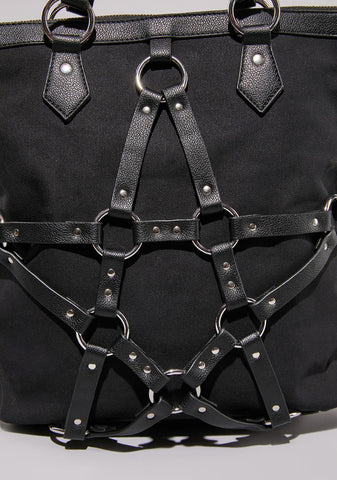 Defiant Smile Pentagram Tote Bag