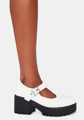 White Sia Mary Janes