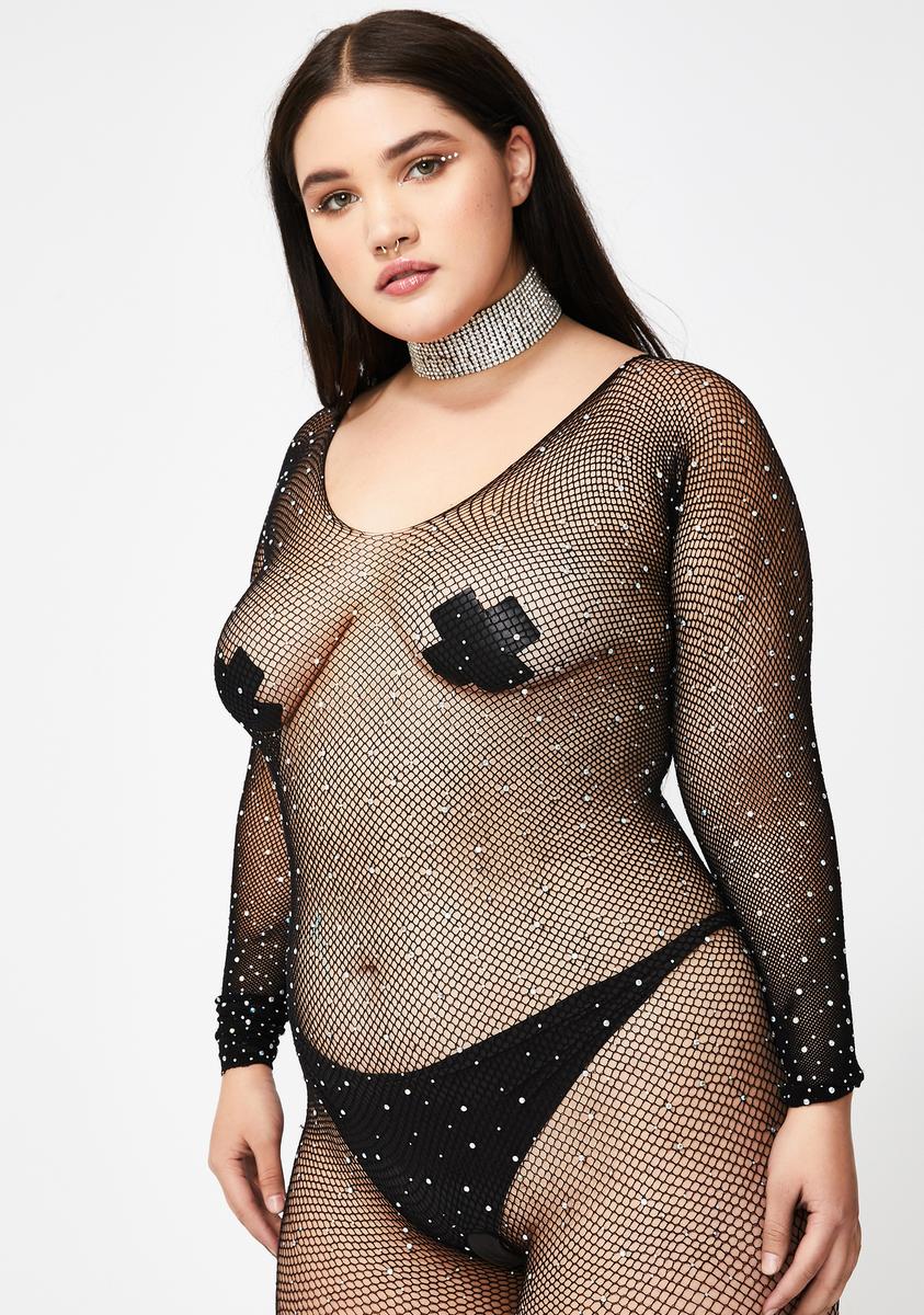 So Dripped Out Fishnet Catsuit