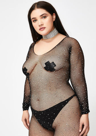 So Dripped Out Fishnet Catsuit