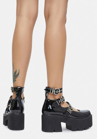 Oblivion Chunky Platform Mary Janes