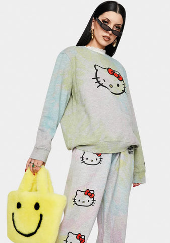 Hello Kitty Tie Dye Sweatshirt