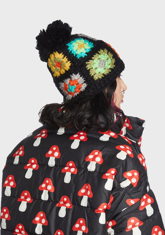 Dark Winter's Frost Knit Beanie