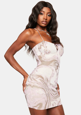 Lavender No Illusions Mesh Mini Dress