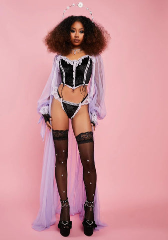 Your Heart's Desire Velvet Lingerie Set