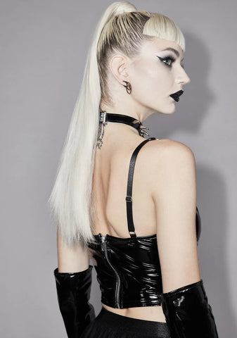 Drink Of The Divine PVC Crop Top