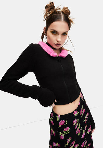 Caught On Camera Zip-Up Sweater