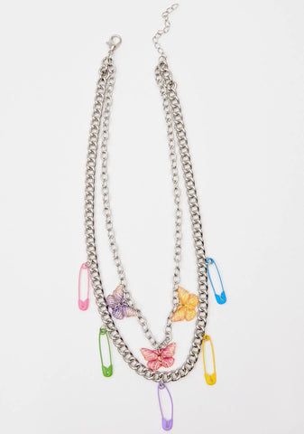 Make A Difference Layered Chain Necklace